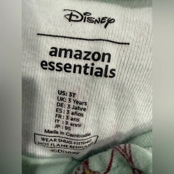 Disney Mickey and Minnie Mouse Winter Sleigh Ride Footie Pajamas-3T - Picture 3 of 4